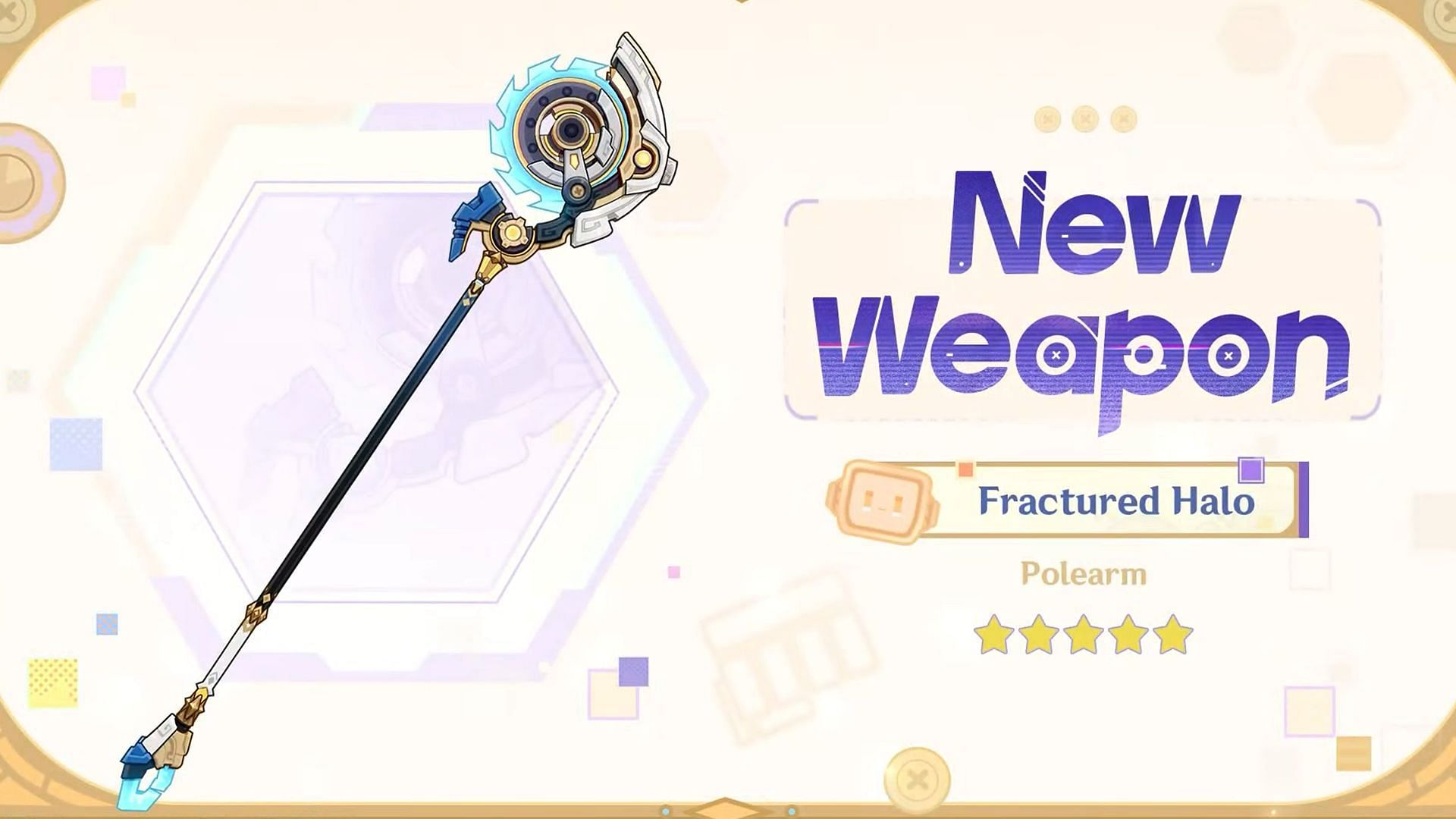 5-star weapon Fractured Halo (Image via HoYoverse)